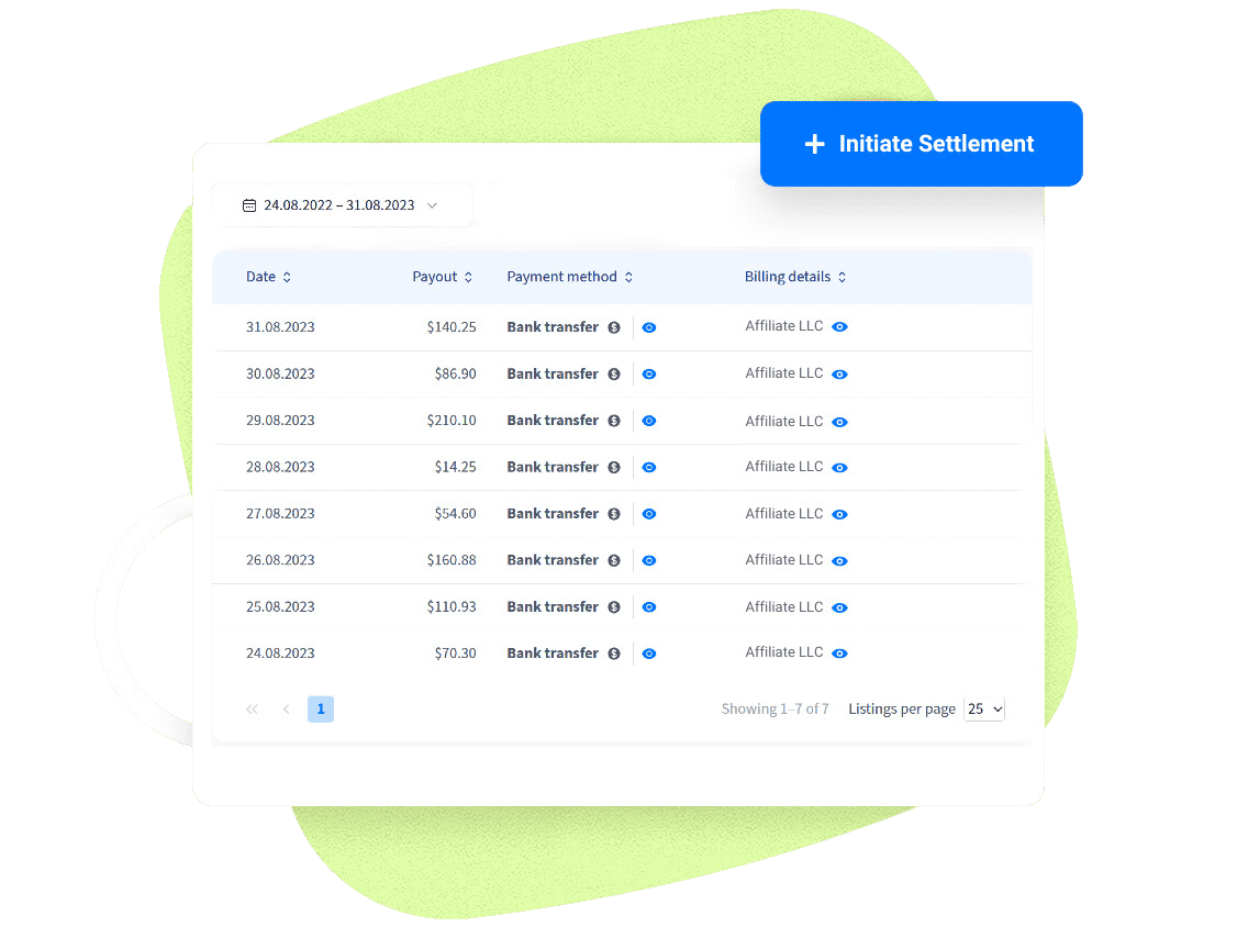 A screenshot of a payment page with a green background.