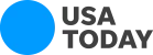 USA Today logo with a solid blue circle on the left and the text "USA TODAY" in bold black letters on the right.